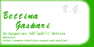 bettina gaspari business card